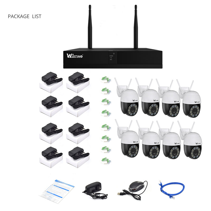 8 Channel 8MP Security Camera System Wireless Cctv 8ch PTZ Wifi Kit