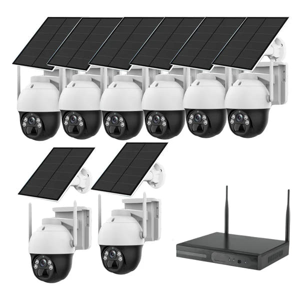 8CH 4MP Wifi NVR Kit Solar Camera Wireless Outdoor Cctv Solar Security Camera