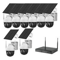 8CH 4MP Wifi NVR Kit Solar Camera Wireless Outdoor Cctv Solar Security Camera