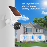 Night Vision Base Station Solar Battery Powered Wireless Security Camera System