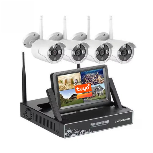 Wifi IP NVR Kit 8ch  7" LCD Monitor CCTV HD 1080P Outdoor  Security System
