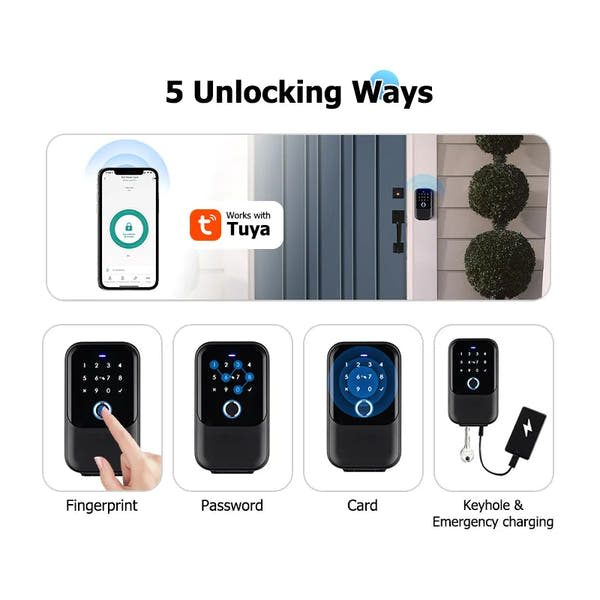 Wireless Wifi Outdoor Wall Mounted Anti Theft Fingerprint Lock Key Safe Box