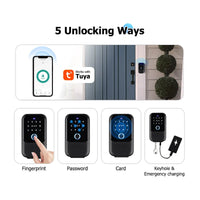 Wireless Wifi Outdoor Wall Mounted Anti Theft Fingerprint Lock Key Safe Box