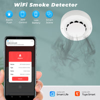 SMATRUL Fire Protection 90db Tuya WiFi Smart Smoke Alarms Detector