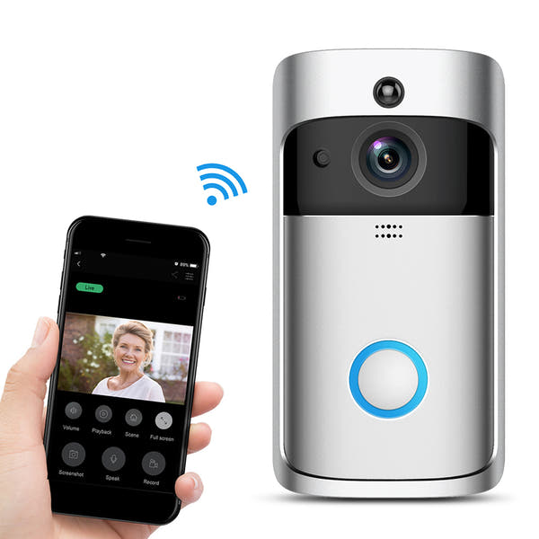 V5 Smart WiFi Video Doorbell Camera Visual Intercom With Chime Night Vision