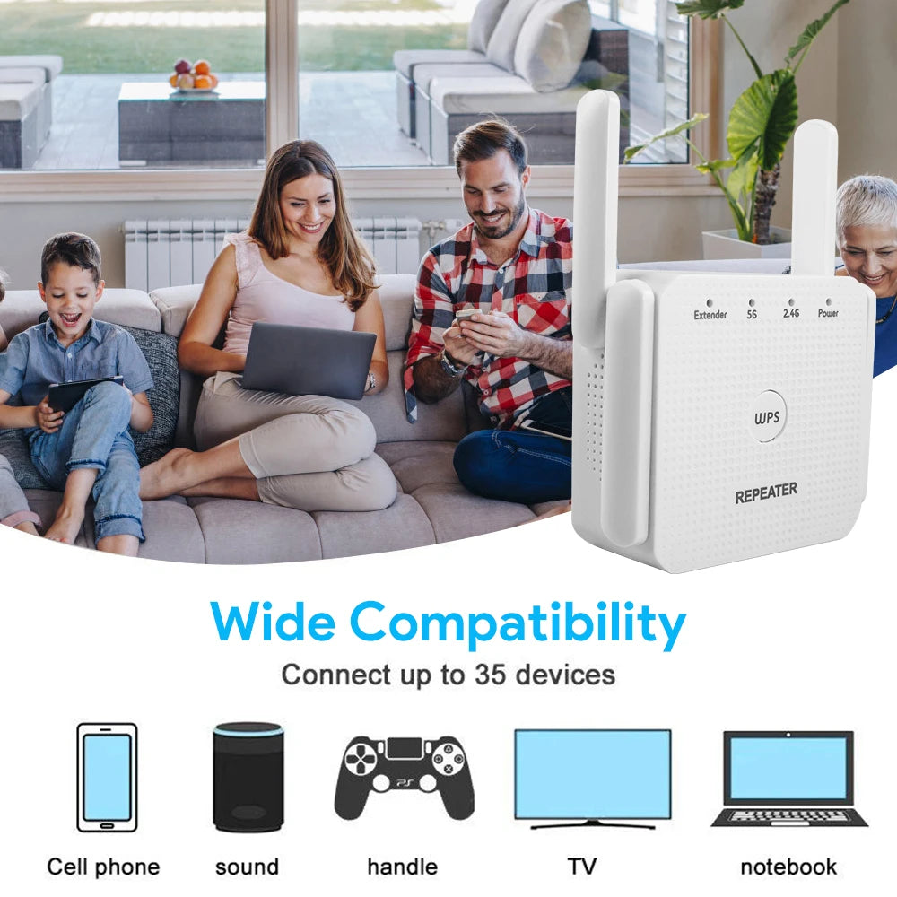 5Ghz Wireless WiFi Repeater 1200Mbps Router Wifi Booster