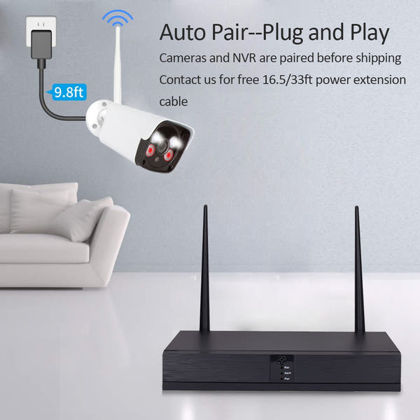 Wireless Security System One-Way Audio Night Vision Outdoor WiFi Wireless Camera