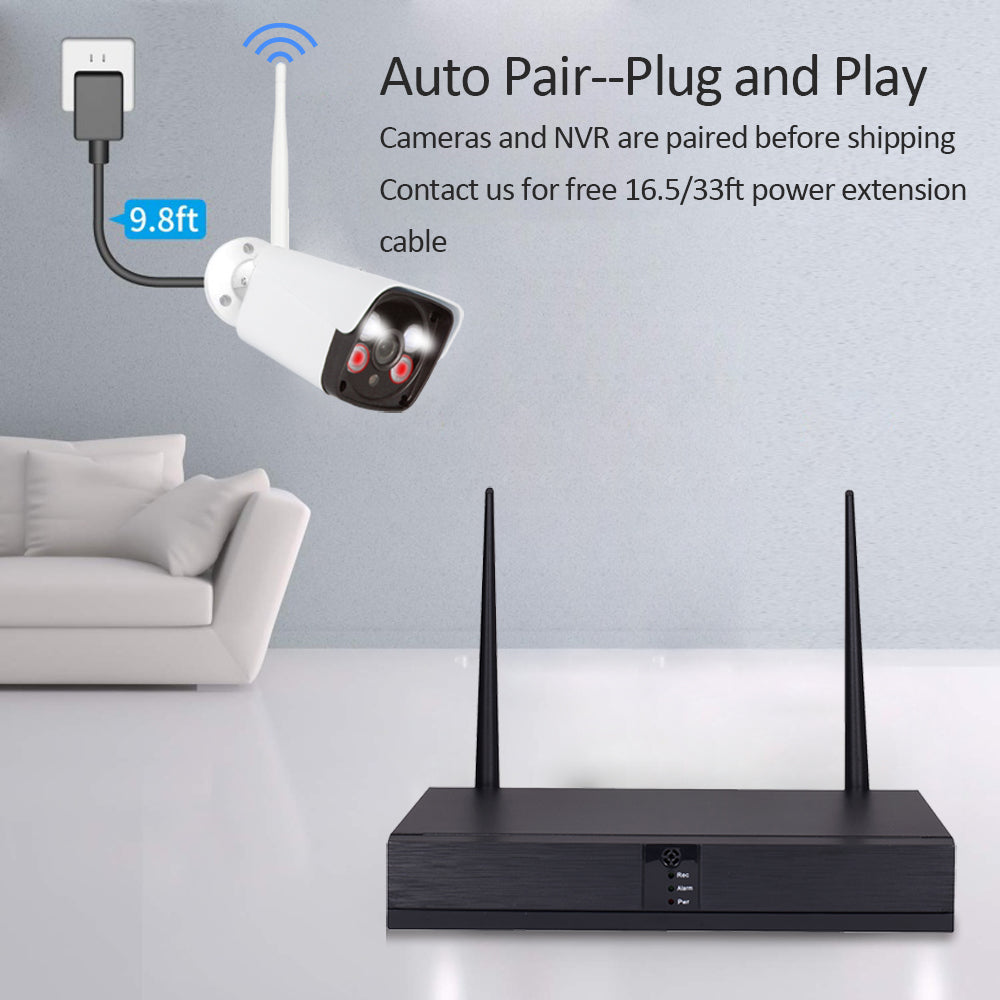 Wireless Security System One-Way Audio Night Vision Outdoor WiFi Wireless Camera