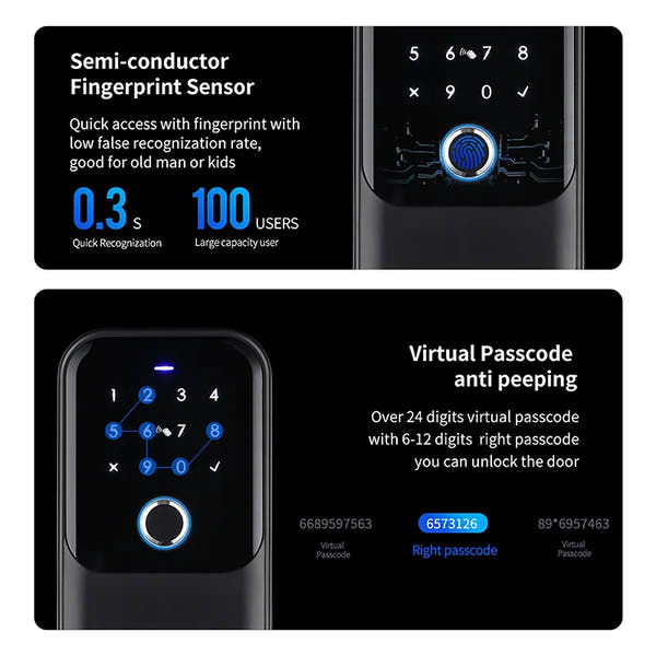 Wireless Wifi Outdoor Wall Mounted Anti Theft Fingerprint Lock Key Safe Box