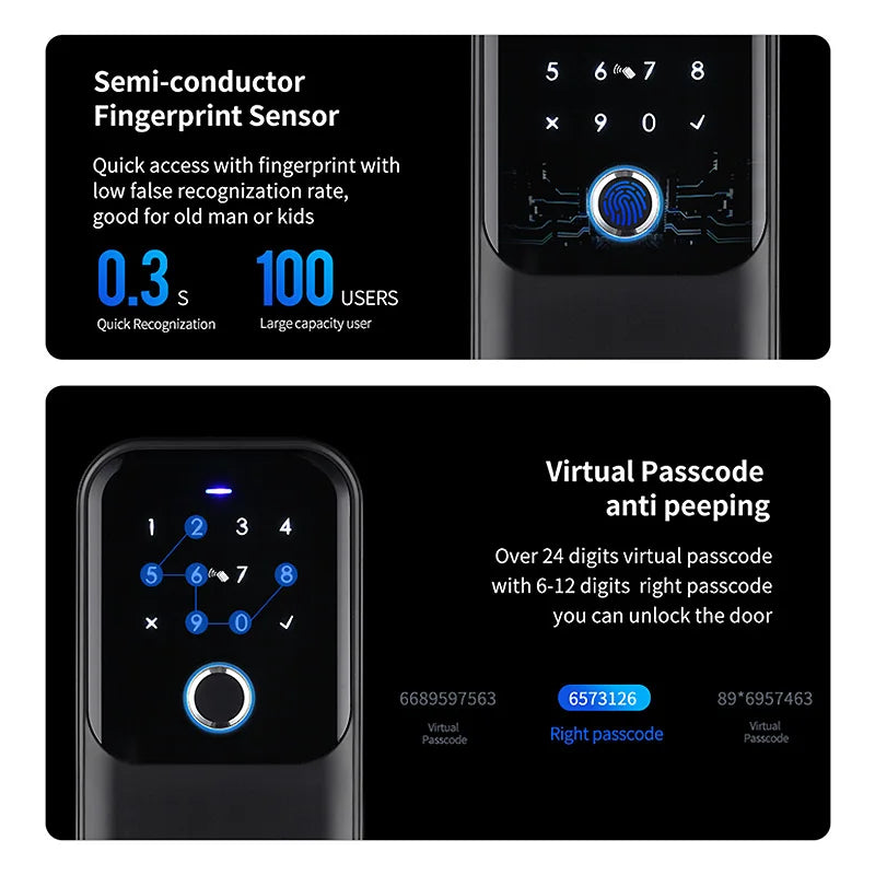 Wireless Wifi Outdoor Wall Mounted Anti Theft Fingerprint Lock Key Safe Box