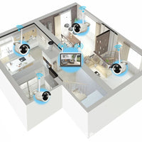12.5" LCD Screen,4CH 1080P Wireless CCTV System,Hard Disk Drive NVR Wifi Camera