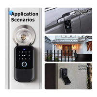 Wireless Wifi Outdoor Wall Mounted Anti Theft Fingerprint Lock Key Safe Box