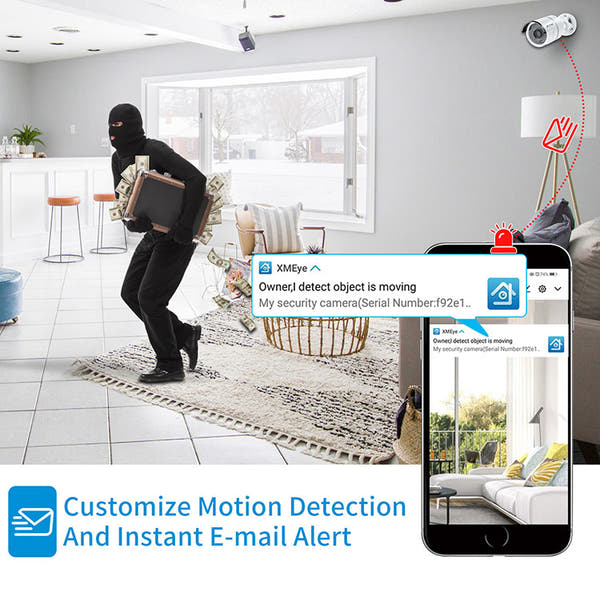 2MP Remote Cameras Kit IR  HD Video 4ch 1080P DVR Security Camera CCTV