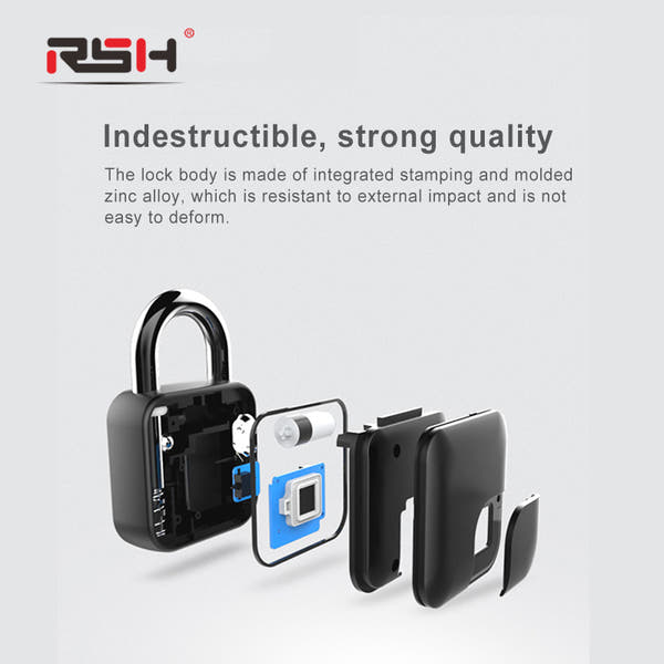 SmartLife IP65 Waterproof Wireless Fingerprint Lock , Smart Fingerprint Padlock