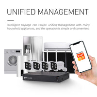 Tuya Smart 4CH Wireless 1080P NVR Kit  Outdoor Security CCTV WIFI Camera System