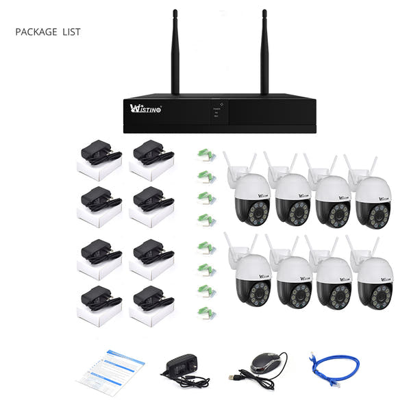 8 Channel 8MP Security Camera System Wireless Cctv 8ch PTZ Wifi Kit