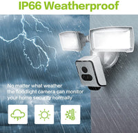 Security Camera Wifi 2K 3MpFloodlight Lamp Wifi Floodlight Security Camera