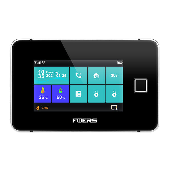 WiFi GSM Home Security Alarm System Touch Screen Display 2MP Outdoor Camera