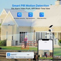 Night Vision Base Station Solar Battery Powered Wireless Security Camera System